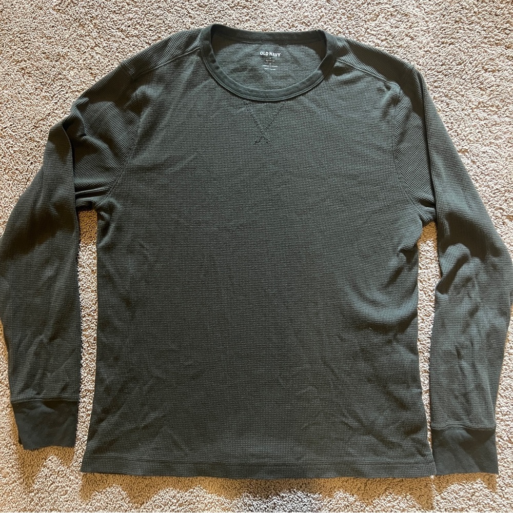 Men's Dark Green Long Sleeve Shirt